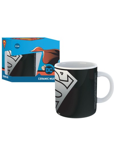 Taza gb eye ceramica dc comic superman estilo negro