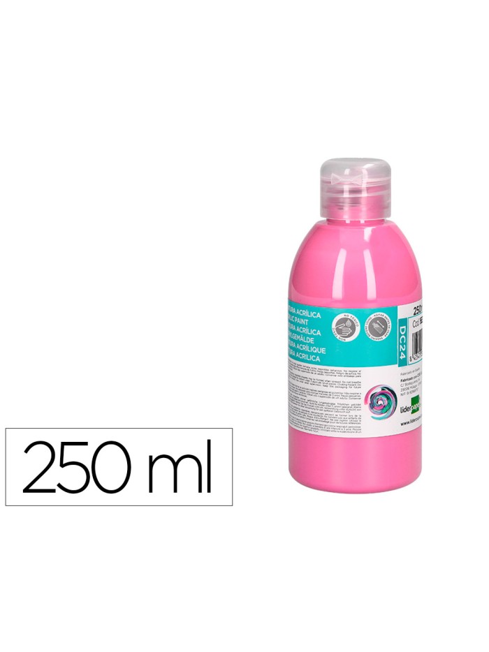 Pintura acrilica liderpapel bote de 250 ml rosa Pintura acrilica liderpapel bote de 250 ml rosa