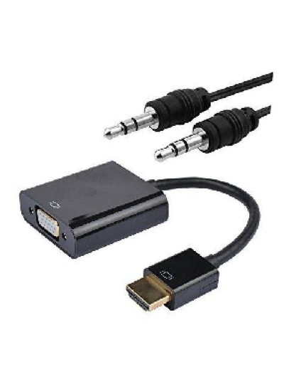 Conversor nanocable hdmi a vga 0.15cm negro