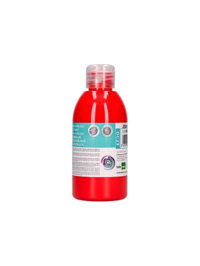 Pintura acrilica liderpapel bote de 250 ml rojo