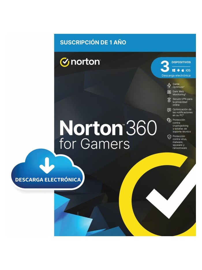 Antivirus norton 360 for gamers 50gb español 1 usuario 3 dispositivos 1 año esd electronica drmkey Antivirus norton 360 for gamers 50gb español 1 usuario 3 dispositivos 1 año esd electronica drmkey