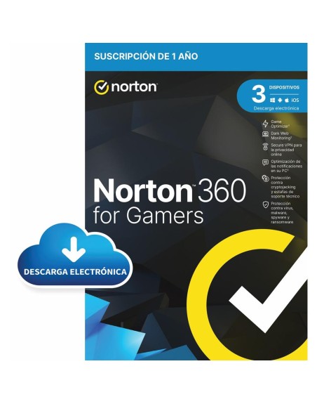 Antivirus norton 360 for gamers 50gb español 1 usuario 3 dispositivos 1 año esd electronica drmkey