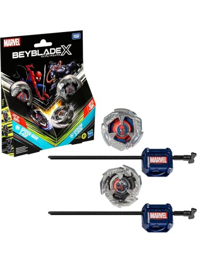 Juego beyblade x spider - man 3 - 60f vs. venom 3 - 80n