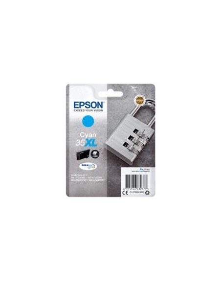 Cartucho tinta epson c13t35924010 cian xl durabrite ultra ink 35xl - 1900 paginas - candado
