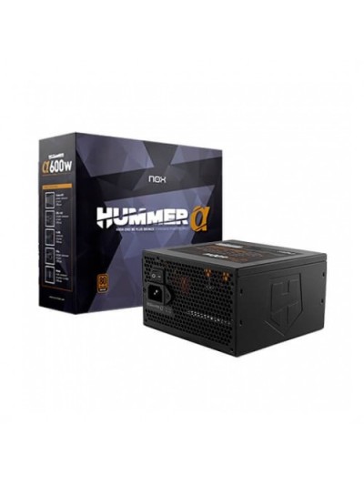 Fuente de alimentacion nox 600w hummer alpha x600w 80+ bronze - semimodular atx