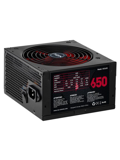 Fuente alimentacion nox nx650 gaming atx 650w negro