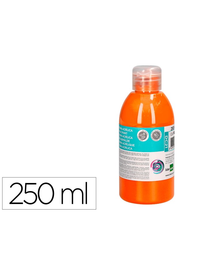 Pintura acrilica liderpapel bote de 250 ml naranja Pintura acrilica liderpapel bote de 250 ml naranja