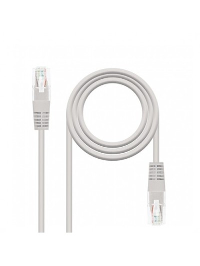 Cable red nanocable latiguillo rj45 utp cat6 5m gris