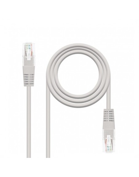 Cable red nanocable latiguillo rj45 utp cat6 5m gris