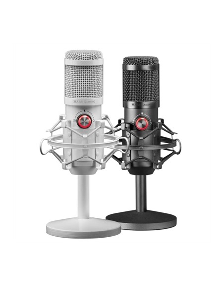 Microfono mars gaming pro studio white