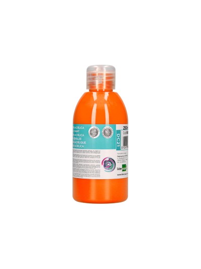 Pintura acrilica liderpapel bote de 250 ml naranja