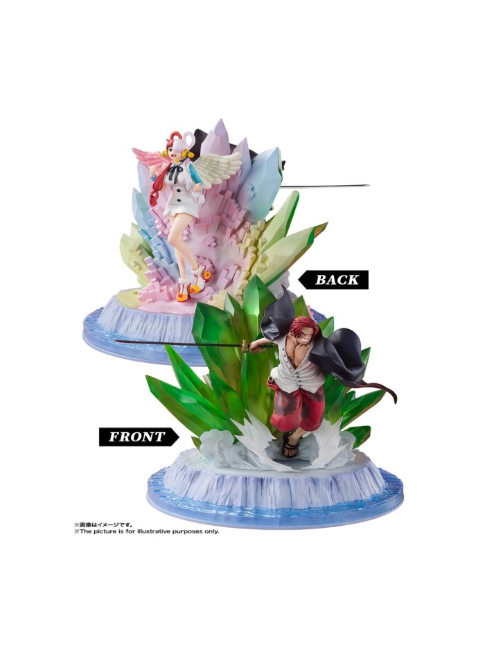 Figura tamashii nations figuarts zero one piece extra battle red shanks & uta Figura tamashii nations figuarts zero one piece extra battle red shanks & uta