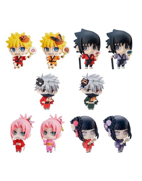 Set figuras megahouse naruto shippuden petit chara land 10th anniversary