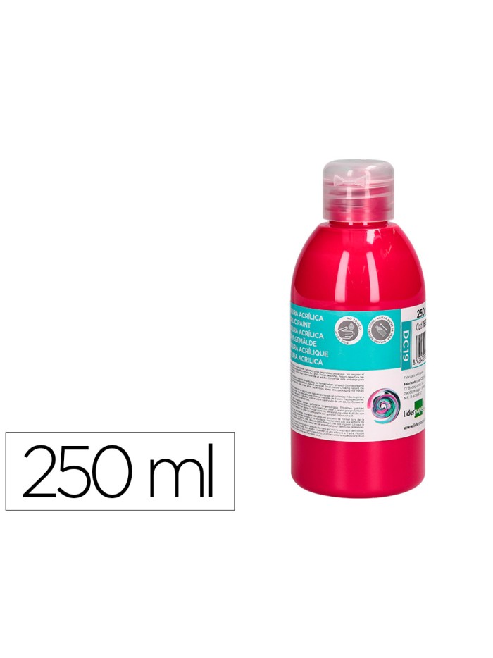Pintura acrilica liderpapel bote de 250 ml magenta Pintura acrilica liderpapel bote de 250 ml magenta