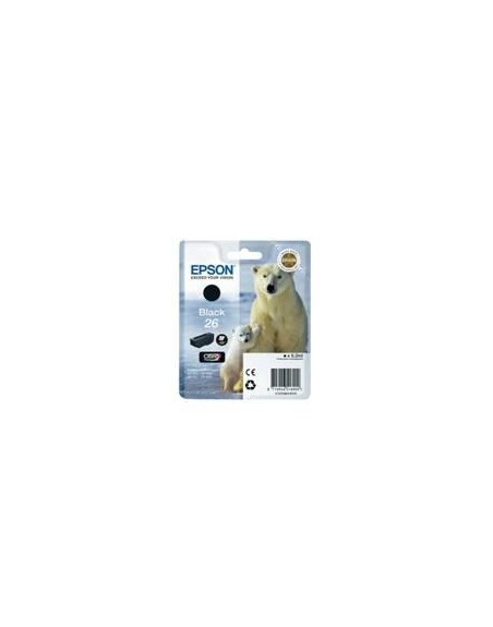 Cartucho tinta epson t260140 negro xp - 600 - 605 - 700 - 800 - oso polar