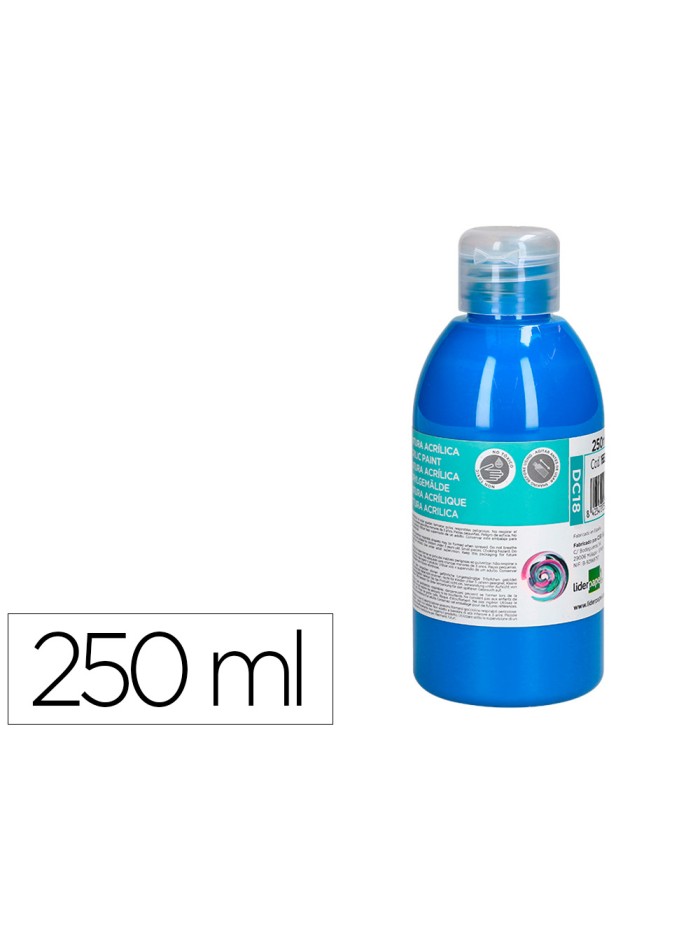 Pintura acrilica liderpapel bote de 250 ml cian Pintura acrilica liderpapel bote de 250 ml cian
