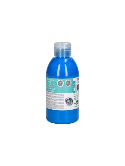 Pintura acrilica liderpapel bote de 250 ml cian