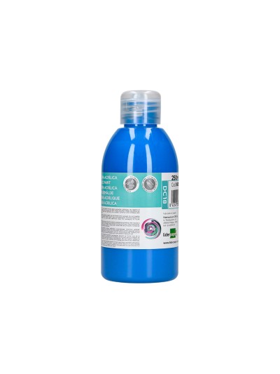 Pintura acrilica liderpapel bote de 250 ml cian
