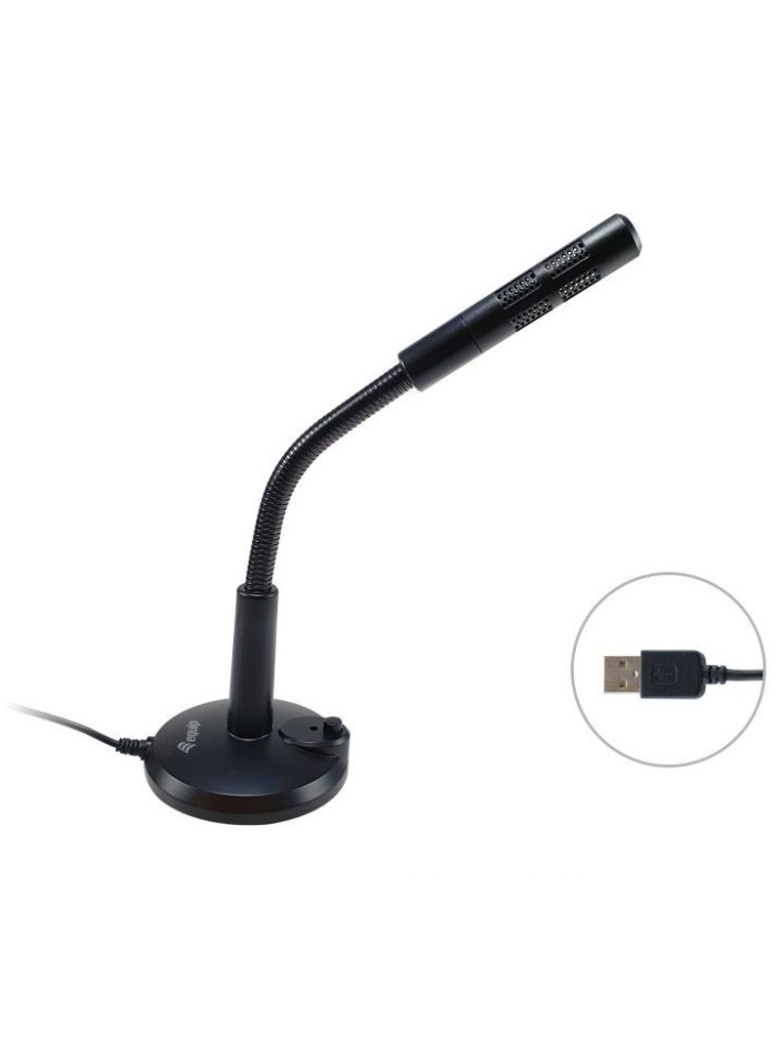 Microfono sobremesa equip onmidireccional usb brazo flexible boton mute Microfono sobremesa equip onmidireccional usb brazo flexible boton mute