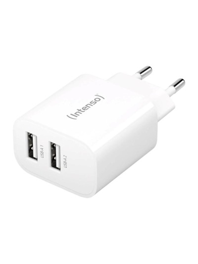 Cargador pared intenso w24aa 2x usb tipo a blanco