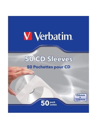 Fundas de papel verbatim para cd pack de 50 unidades