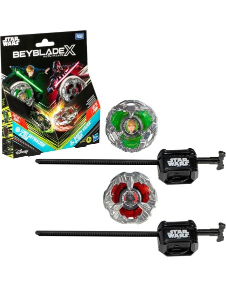 Juego hasbro beyblade x star wars luke skywalker vs darth vader