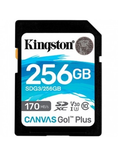 Memoria sdxc 256gb kingston canvas go uhs - i cl1 r: 170mb - s w:90mb - s