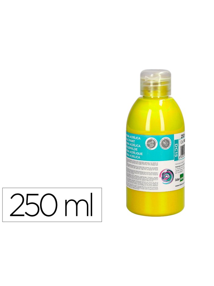 Pintura acrilica liderpapel bote de 250 ml amarillo Pintura acrilica liderpapel bote de 250 ml amarillo