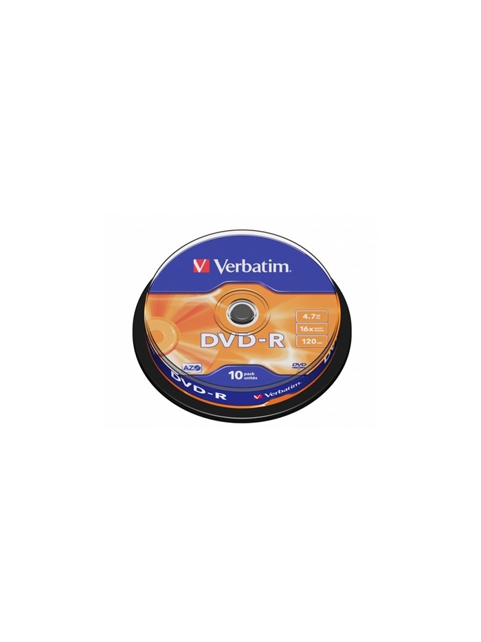 Verbatim dvd - r 4.7gb 16x tarrina 10uds Verbatim dvd - r 4.7gb 16x tarrina 10uds