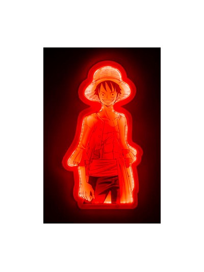Mural lampara neon teknofun madcow entertainment one piece luffy 30 cm