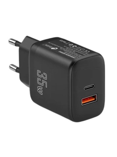 Cargador de pared leotec lecsph35w2k 35w usb tipo a - usb tipo c
