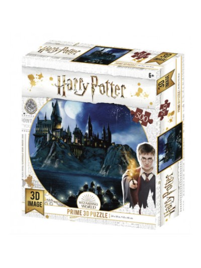 Puzzle 3d lenticular harry potter hogwarts 500 piezas