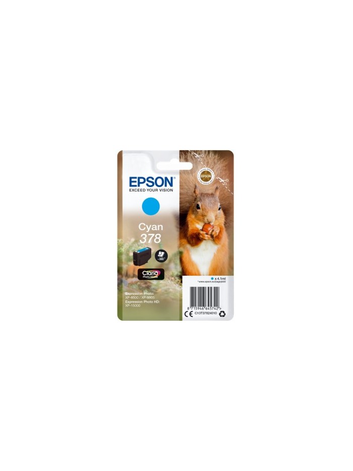 Cartucho tinta epson c13t37824010 singlepack cian 378 claria photo hd ink xp - 8500 ardilla Cartucho tinta epson c13t37824010 singlepack cian 378 claria photo hd ink xp - 8500 ardilla
