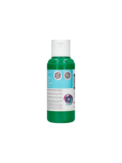 Pintura acrilica liderpapel bote de 80 ml verde oscuro