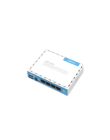 Mikrotik router board rb - 9412nd hap lite with 650mhz cpu 32mb ram 4xlan built - in 2.4ghz 802b - g - n 2x2 two chain wireless