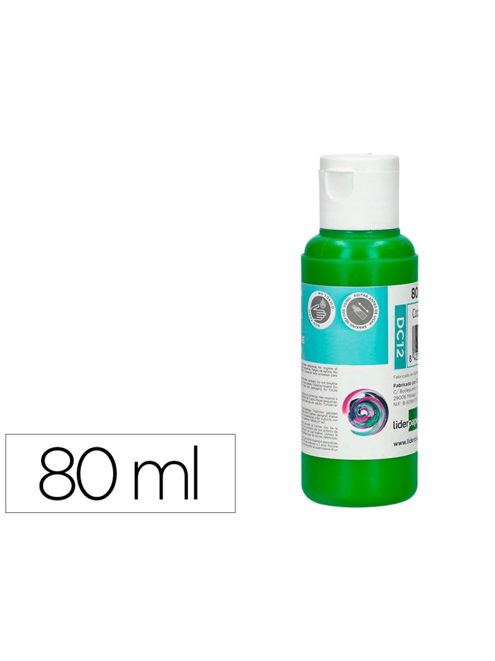 Pintura acrilica liderpapel bote de 80 ml verde Pintura acrilica liderpapel bote de 80 ml verde