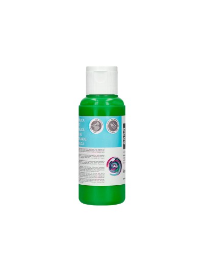 Pintura acrilica liderpapel bote de 80 ml verde