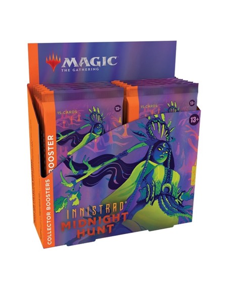 Juego de cartas collector booster wizards of the coast magic the gathering midnight hunt 12 sobres ingles