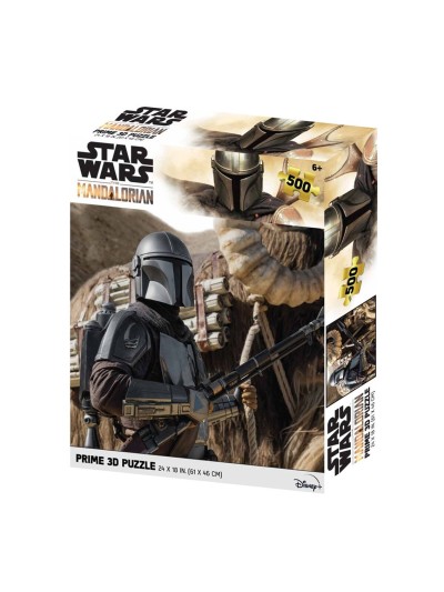 Puzle lenticular prime 3d 500 piezas the mandalorian el mandaloriano 500 piezas