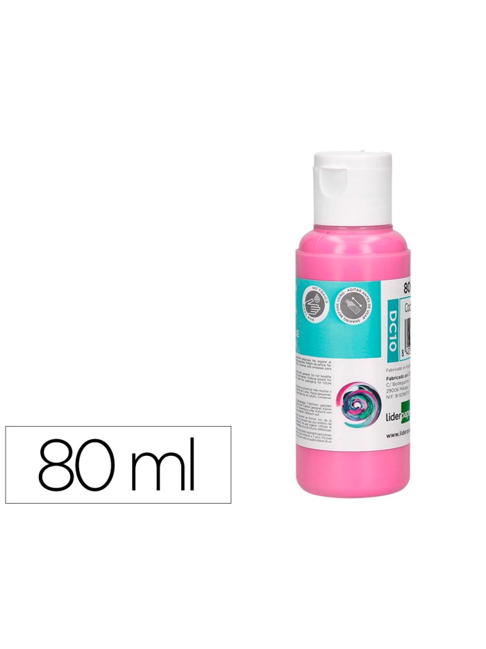 Pintura acrilica liderpapel bote de 80 ml rosa Pintura acrilica liderpapel bote de 80 ml rosa