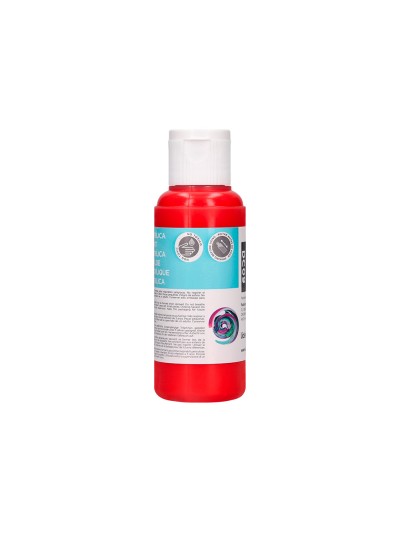 Pintura acrilica liderpapel bote de 80 ml rojo