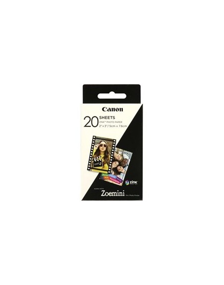 Papel fotografico canon zp - 2030 20 hojas zink para zoemini