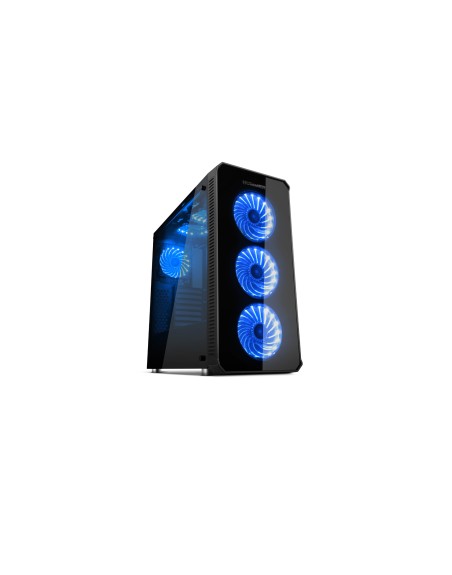 Caja ordenador gaming torre atx nox hummer tgx rainbow - cristal templado