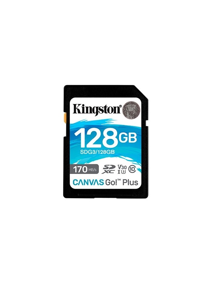 Tarjeta memoria sdxc 128gb kingston canvas go uhs - i cl10 r: 170mb - s w:90mb - s Tarjeta memoria sdxc 128gb kingston canvas go uhs - i cl10 r: 170mb - s w:90mb - s