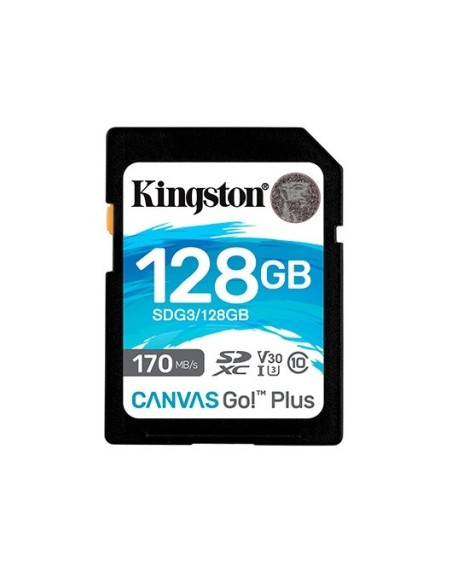 Tarjeta memoria sdxc 128gb kingston canvas go uhs - i cl10 r: 170mb - s w:90mb - s