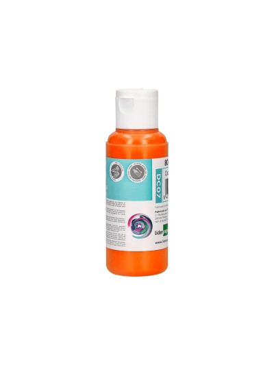 Pintura acrilica liderpapel bote de 80 ml naranja