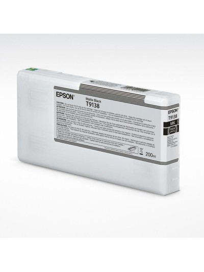 Cartucho tinta epson t9138 negro mate 200ml