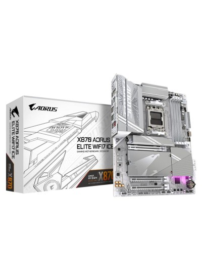 Placa base gigabyte x870 aorus elite wifi7 ice g10 am5 atx - 4x ddr5 - 4x sata3