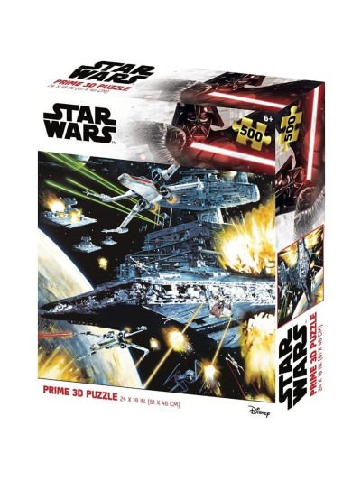 Puzle lenticular prime 3d star wars destructor estelar 500 piezas