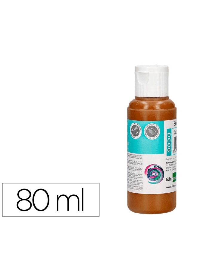 Pintura acrilica liderpapel bote de 80 ml marron Pintura acrilica liderpapel bote de 80 ml marron